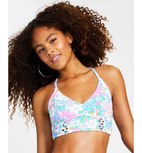 Women's Crazy Daisy Cropped Cami Bikini Top